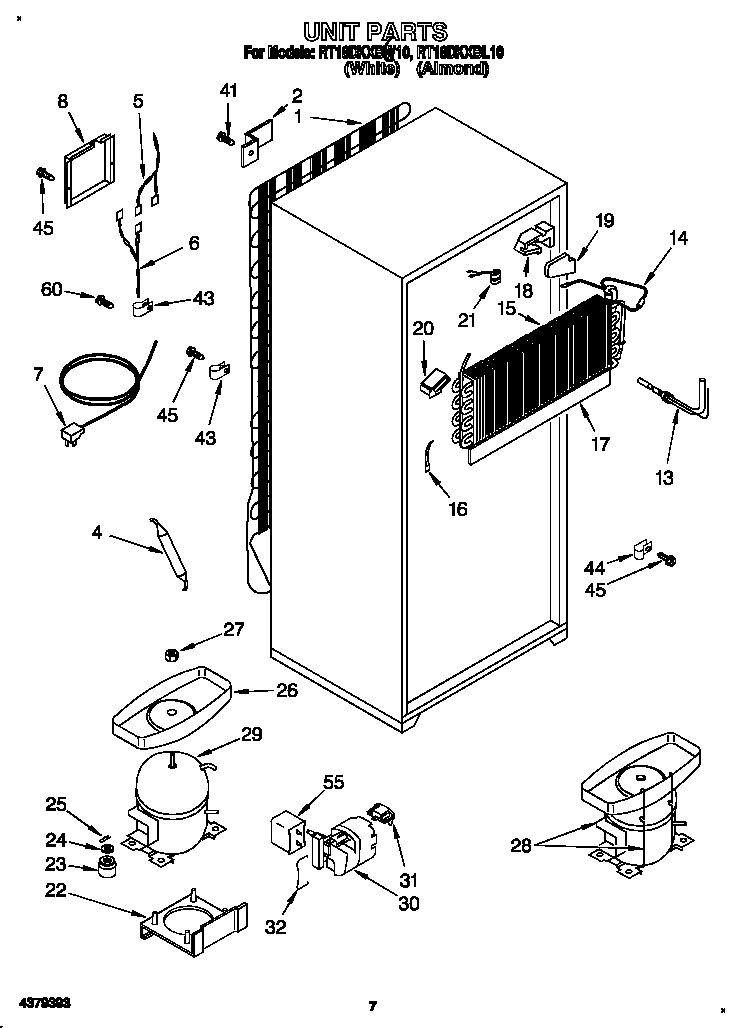 Roper RT18DKXBL10 unit diagram