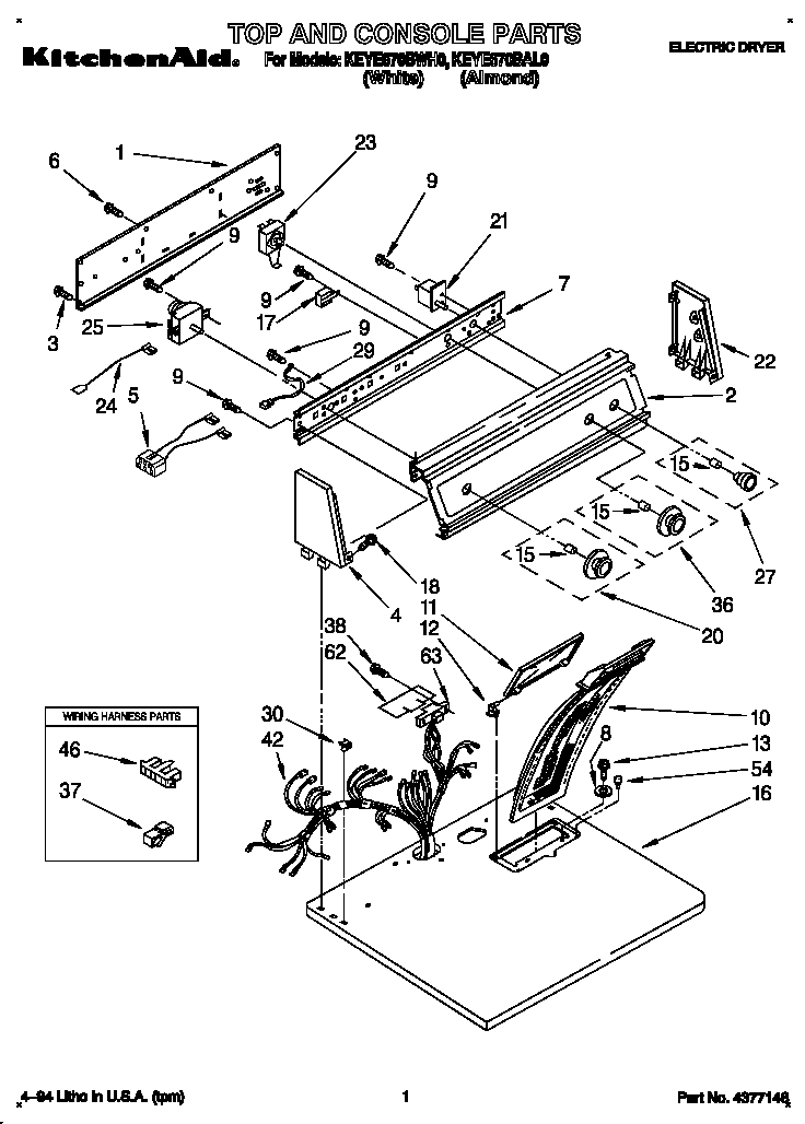 KitchenAid KEYE670BWH0 null diagram