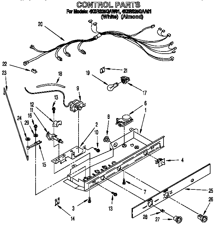 KitchenAid 4KSRS25QAA01 control diagram