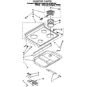 Whirlpool RF385PXYN4 cooktop diagram