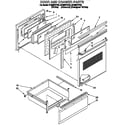 Whirlpool RF385PXYN4 door and drawer diagram