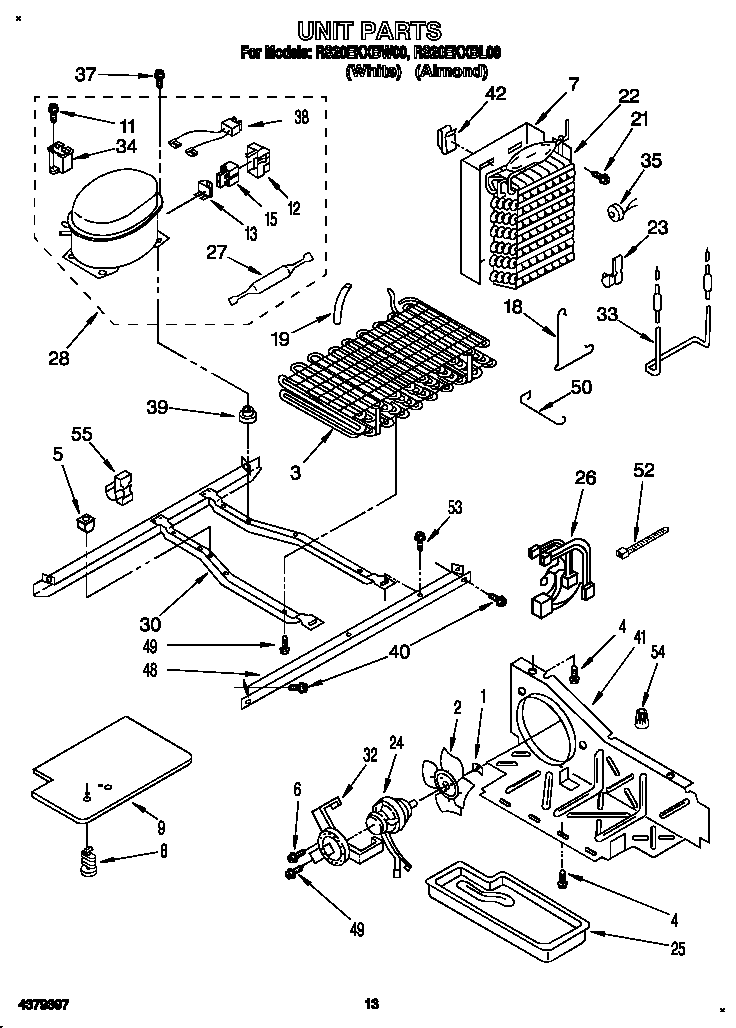 Roper RS20EKXBL00 unit diagram