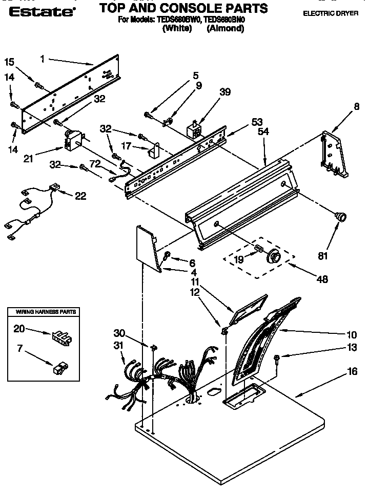 Estate TEDS680BW0 null diagram