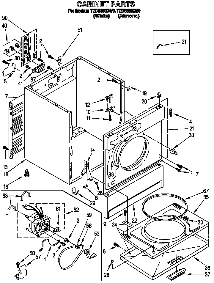 Estate TEDS680BW0 null diagram