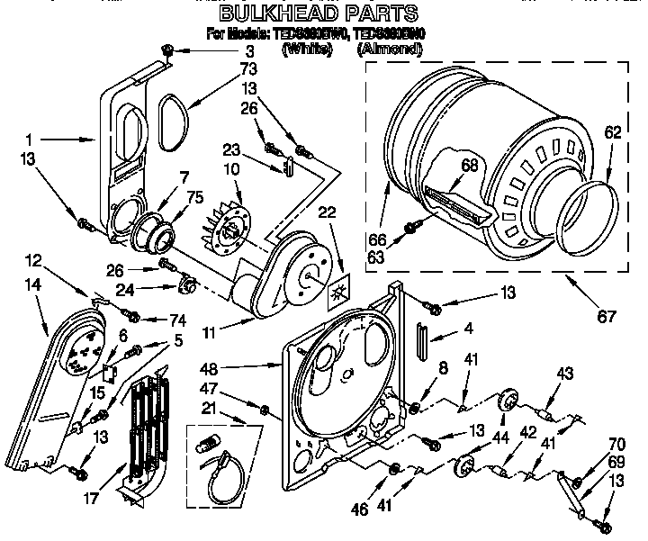 Estate TEDS680BW0 null diagram
