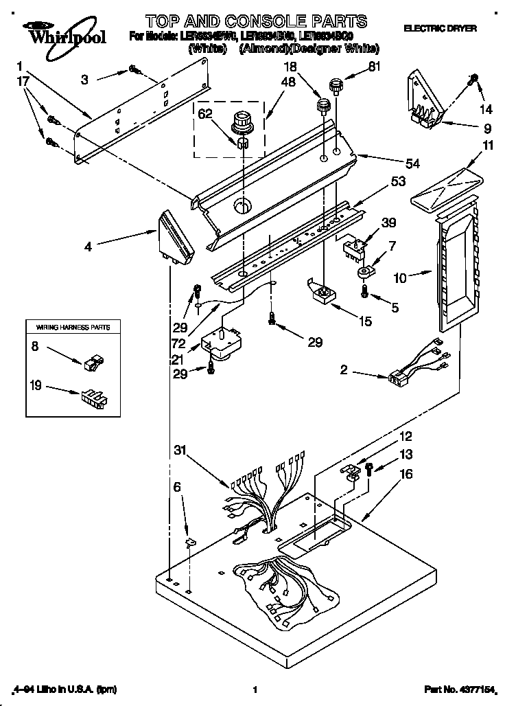 Whirlpool LER6634BN0 null diagram