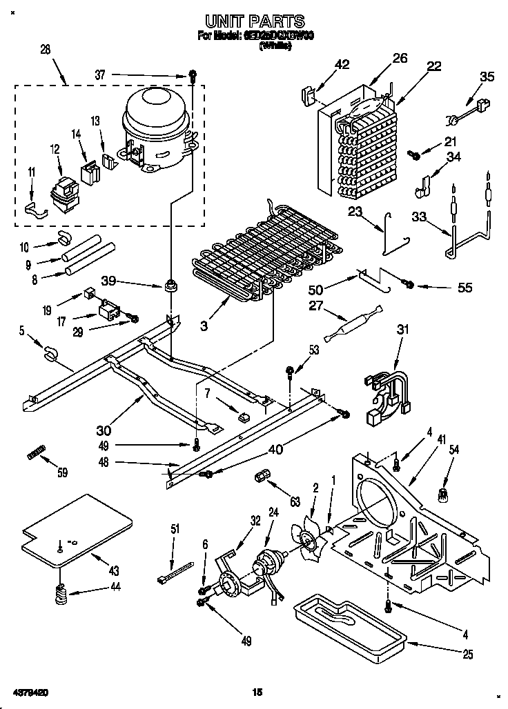 Whirlpool 6ED25DQXBW00 unit diagram