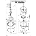 Whirlpool LSR6233BG0 agitator, basket, and tub diagram