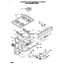 Roper FGP305BW0 cooktop and manifold diagram