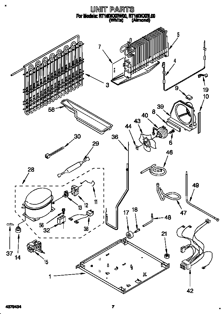 Roper RT16DKXBL00 unit diagram