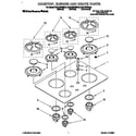 KitchenAid KDDT207BAL0 cooktop, burner and grate diagram