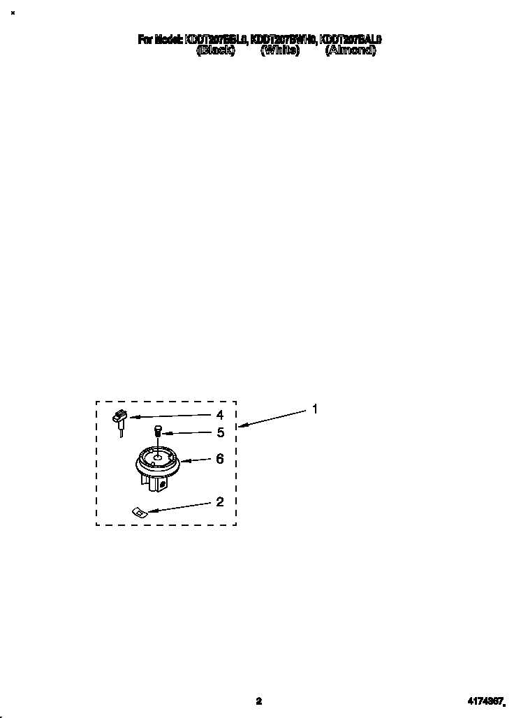 KitchenAid KDDT207BBL0 sealed gas assembly diagram