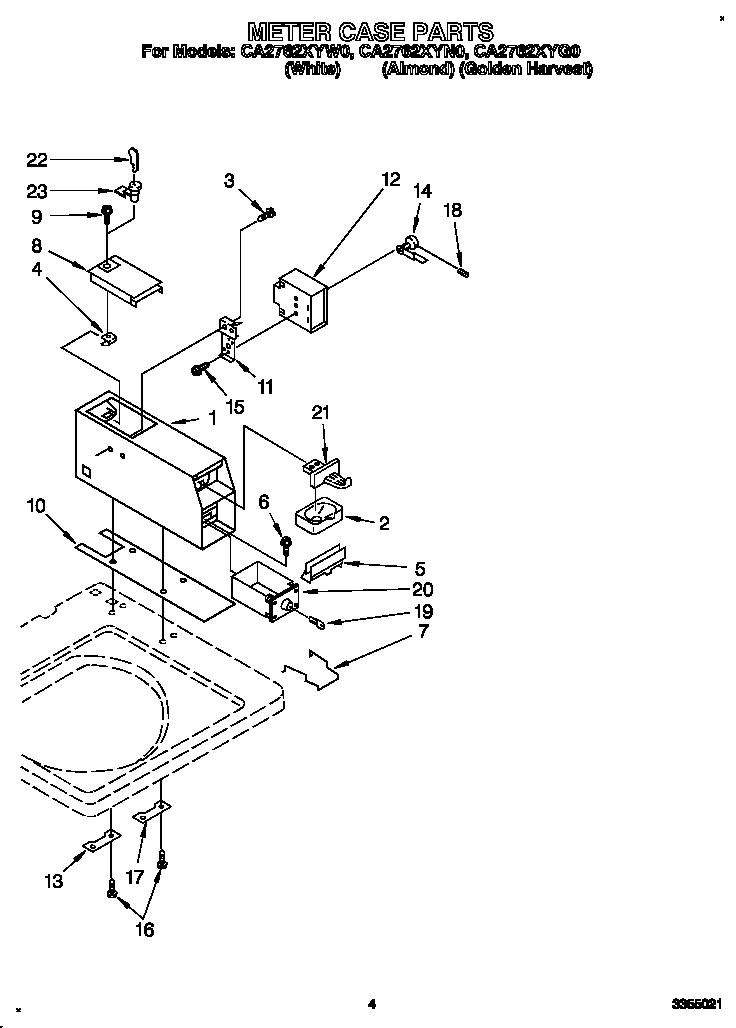 Whirlpool CA2762XYW0 meter case diagram