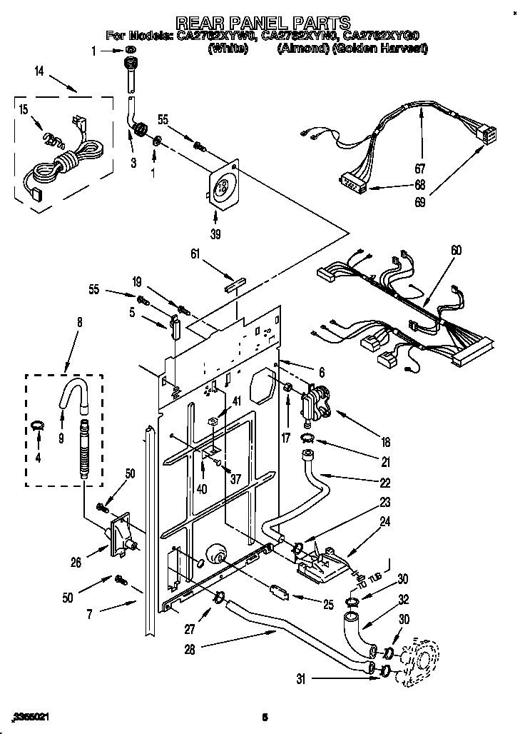 Whirlpool CA2762XYW0 rear panel diagram
