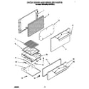 Roper FGP315BL0 oven door and broiler diagram