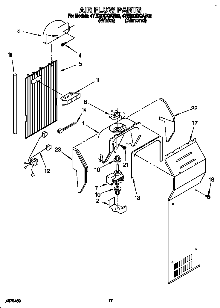 Whirlpool 4YED27DQAN02 air flow diagram