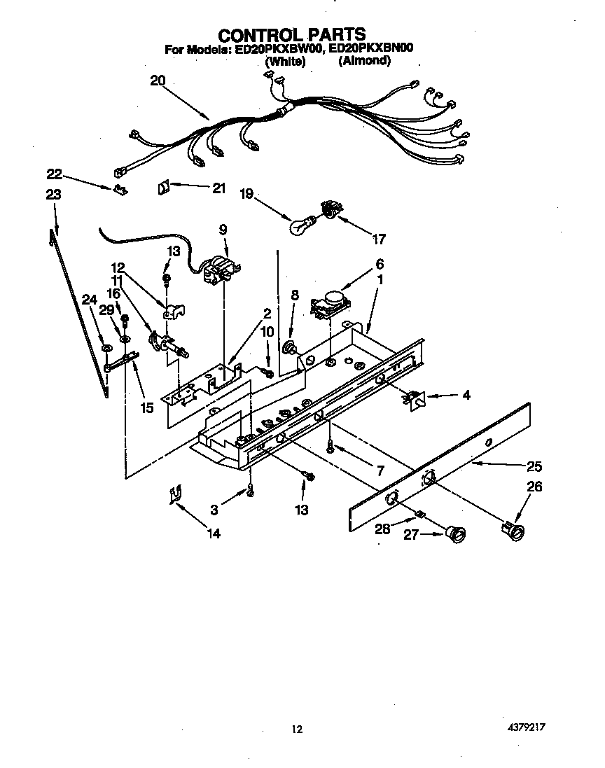 Whirlpool ED20PKXBN00 control diagram