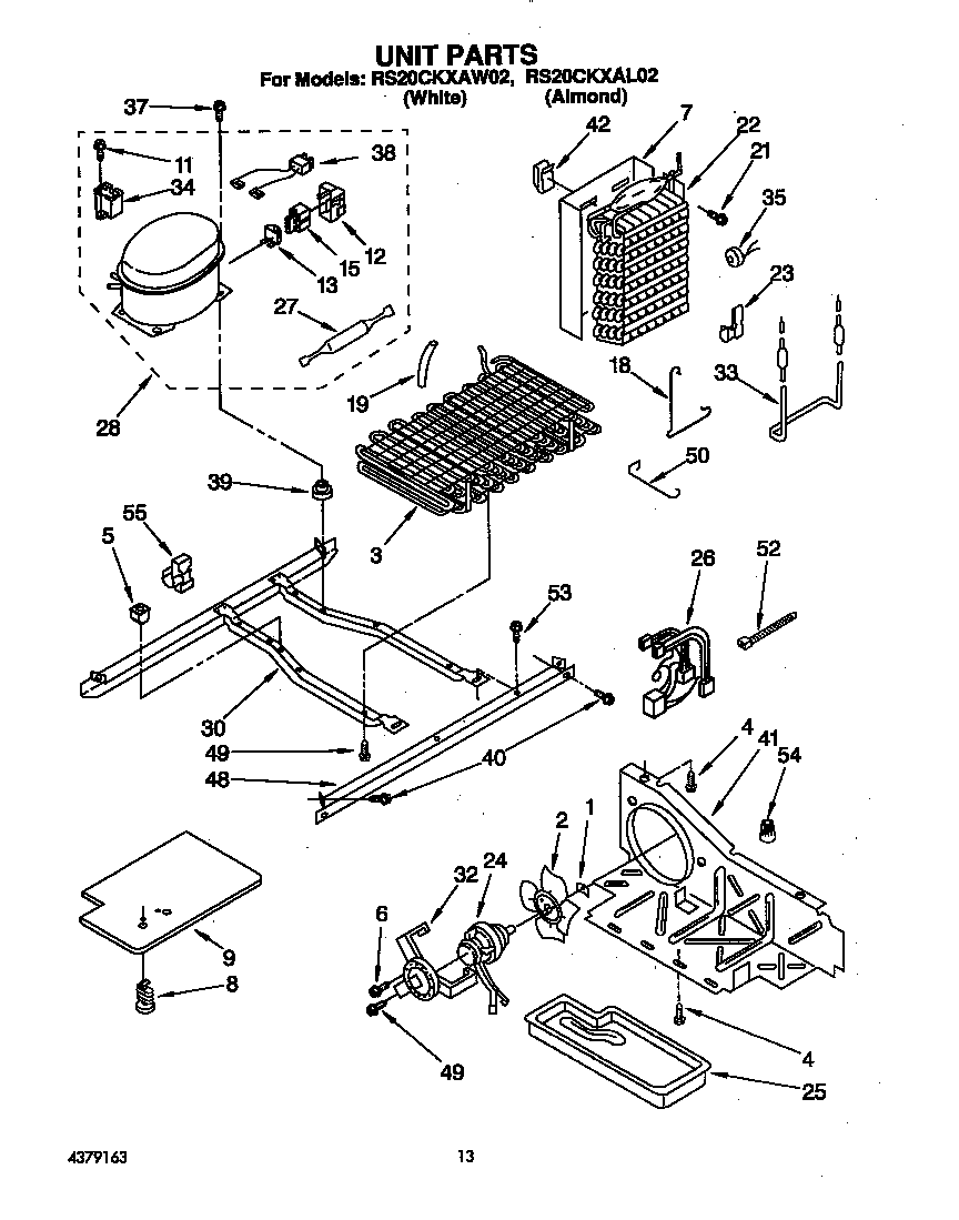 Roper RS20CKXAL02 unit diagram