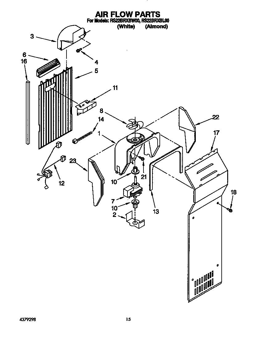 Roper RS22BRXBW00 air flow diagram