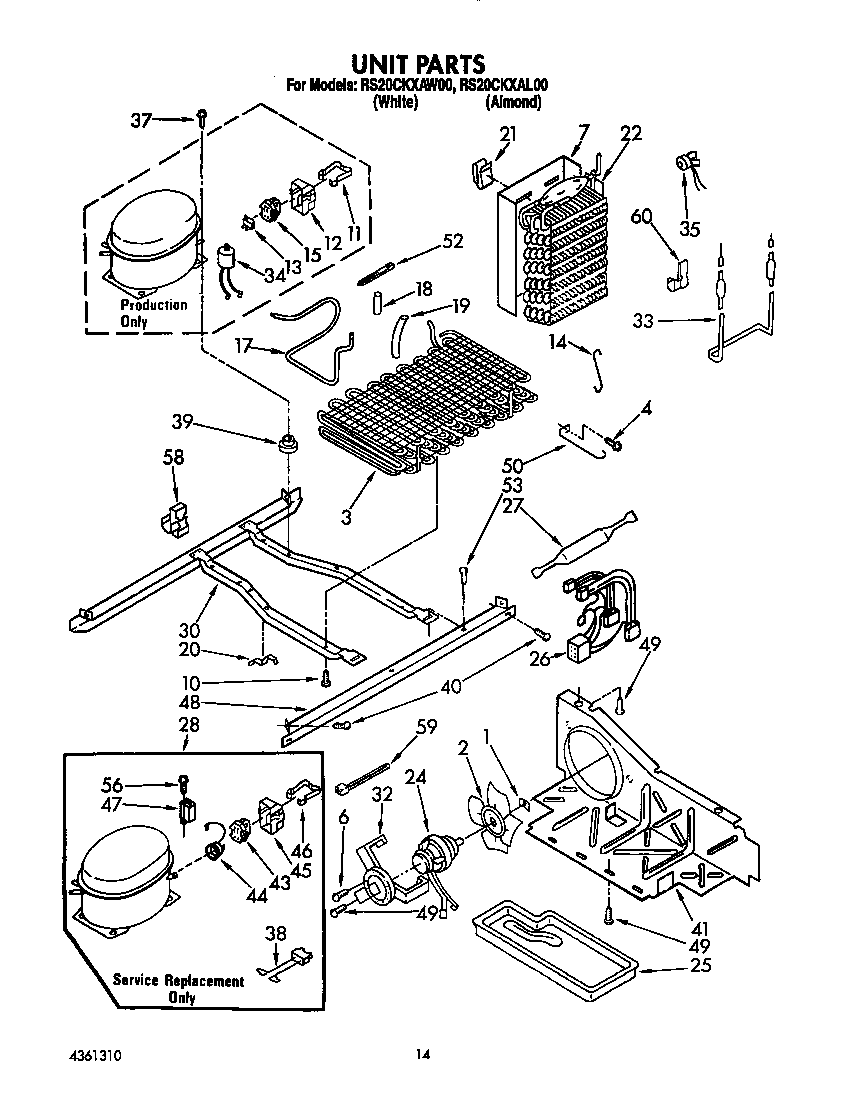 Roper RS20CKXAL00 unit diagram