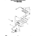 Roper FGS385BW0 broiler & oven burner diagram