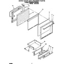 Roper FGS385BW0 oven door and drawer diagram