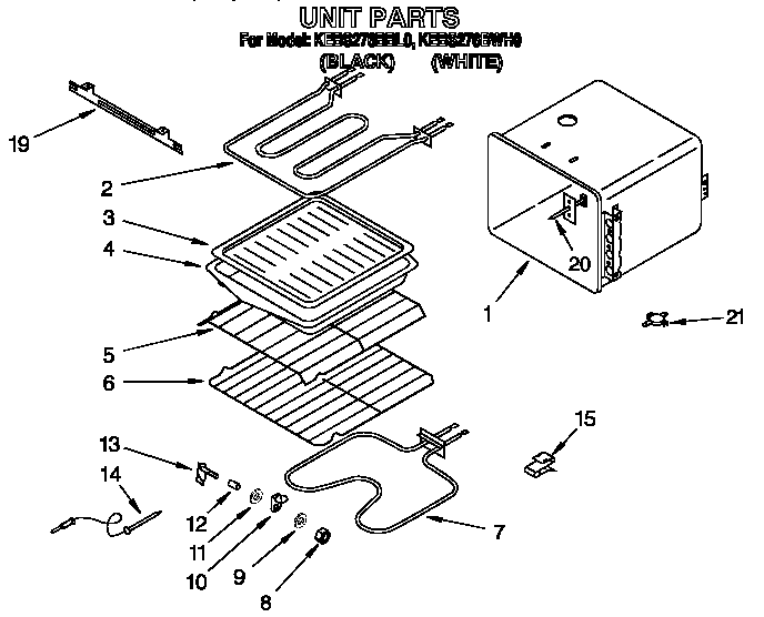 KitchenAid KEBS276BBL0 unit diagram