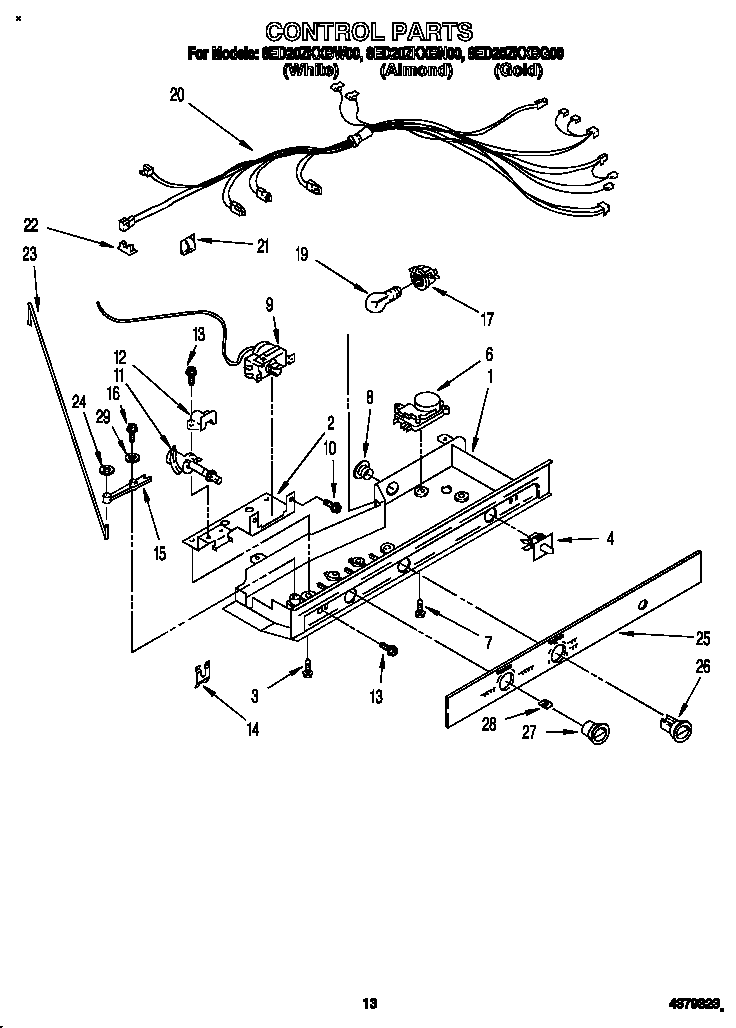 Whirlpool 8ED20ZKXBW00 control diagram