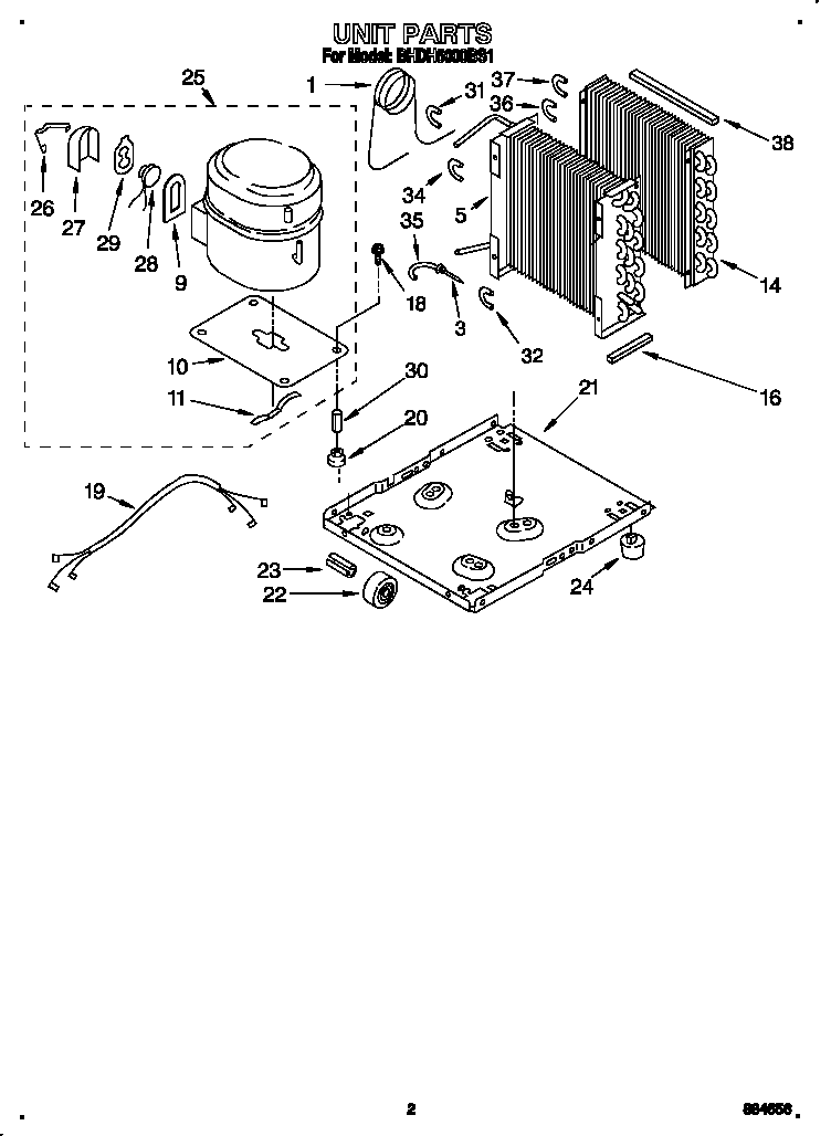 Whirlpool BHDH5000BS1 unit diagram
