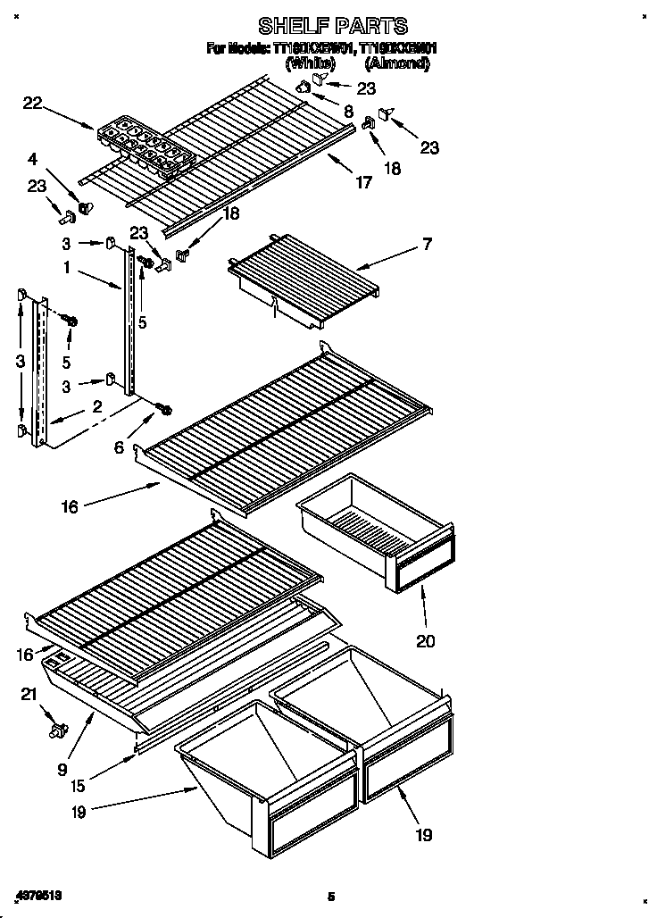 Estate TT18DKXBN01 shelf diagram