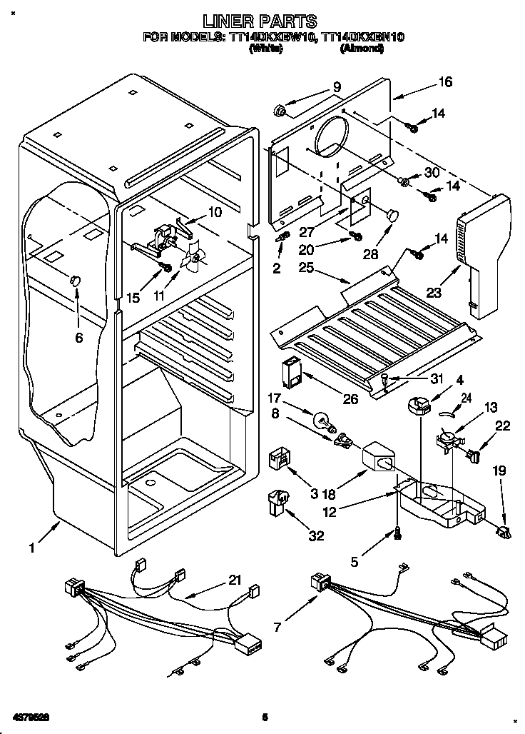 Estate TT14DKXBN10 liner diagram