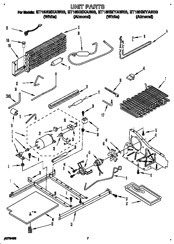 Whirlpool ET18NMXAW03 unit diagram
