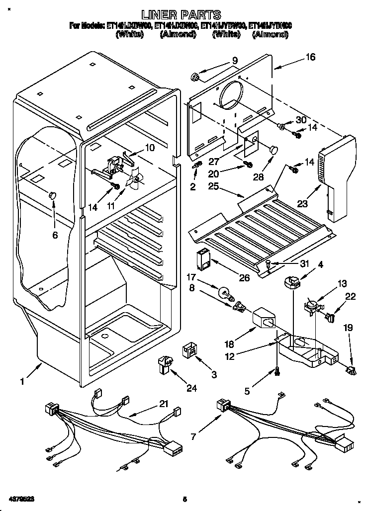 Whirlpool ET14HJXBN00 liner diagram