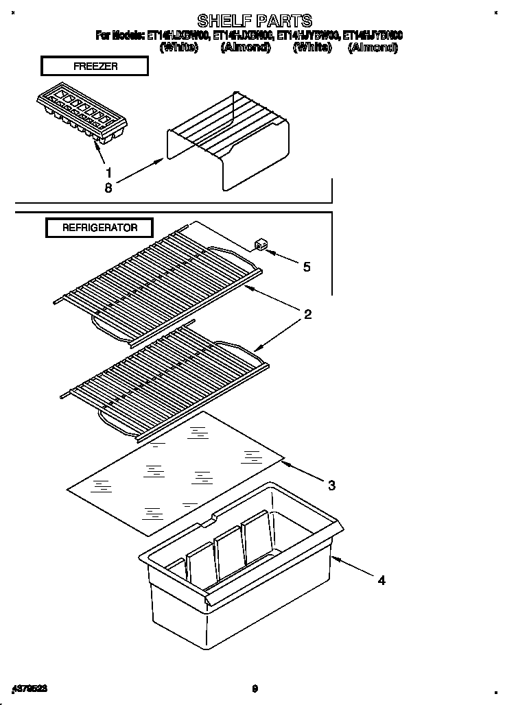 Whirlpool ET14HJXBN00 shelf diagram