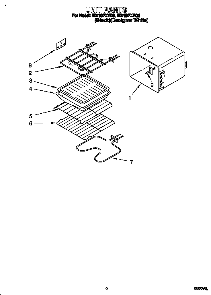 Whirlpool RB760PXYQ6 unit diagram