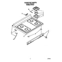 Whirlpool SF387PEYQ4 cooktop diagram