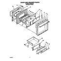 Whirlpool SF387PEYQ4 door and drawer diagram