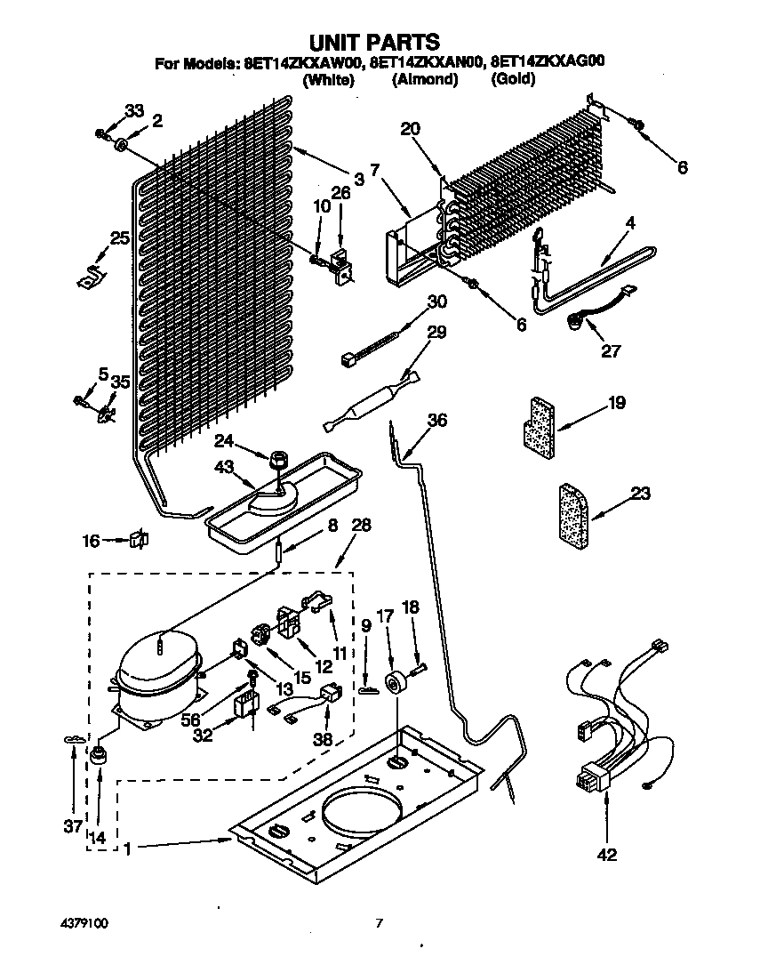 Whirlpool 8ET14ZKXAW00 unit diagram