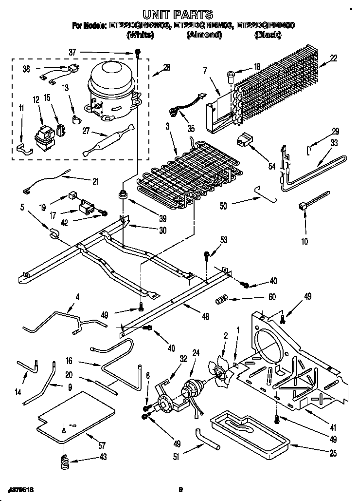 Whirlpool ET22DQRBW00 unit diagram