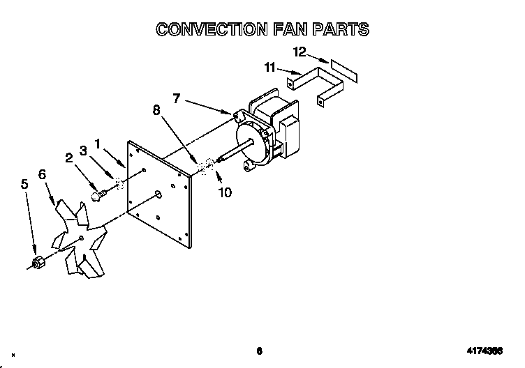 KitchenAid KEBS208BBL0 convection fan diagram