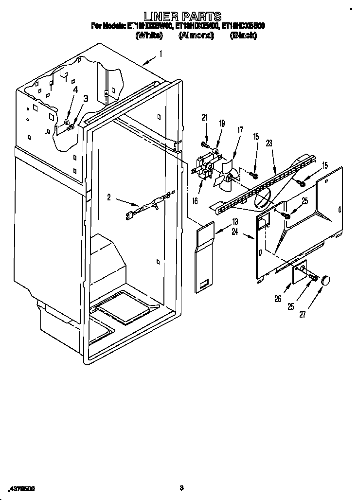 Whirlpool ET18HDXBW00 liner diagram