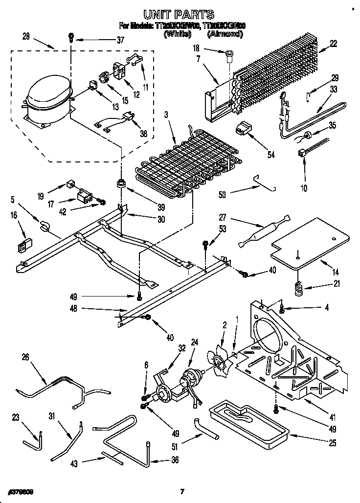 Whirlpool TT20DKXBW00 unit diagram