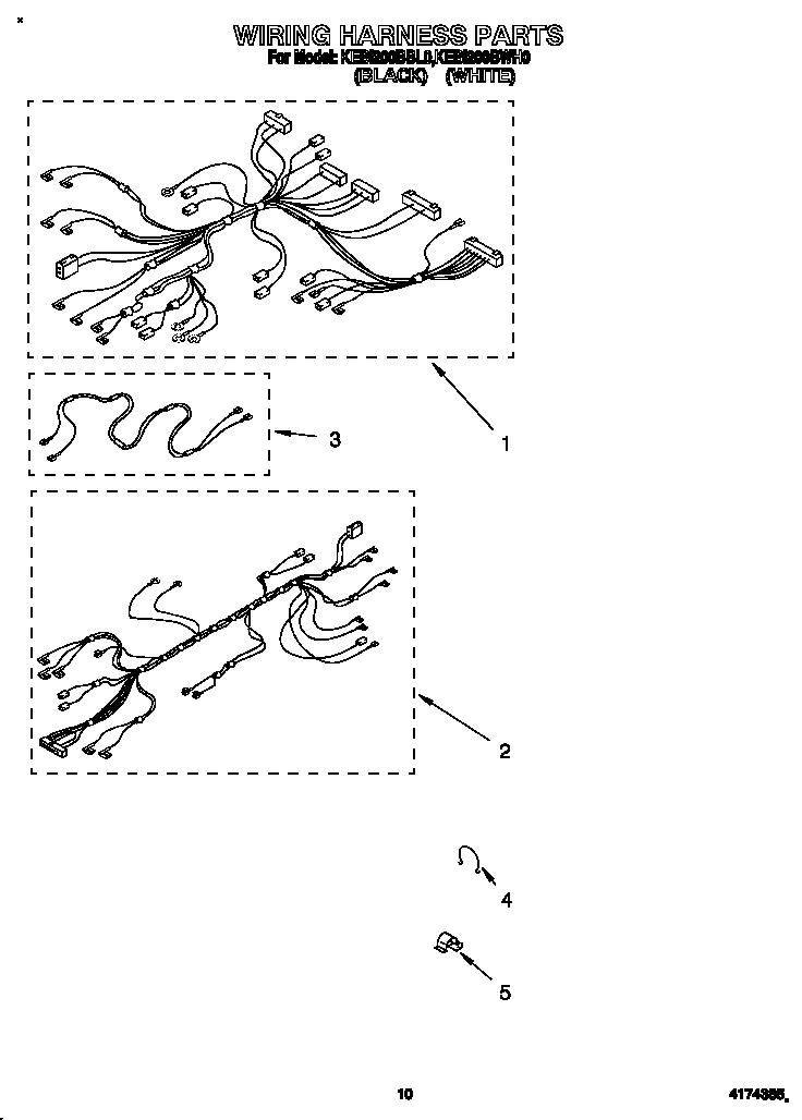KitchenAid KEBI200BBL0 wiring harness diagram