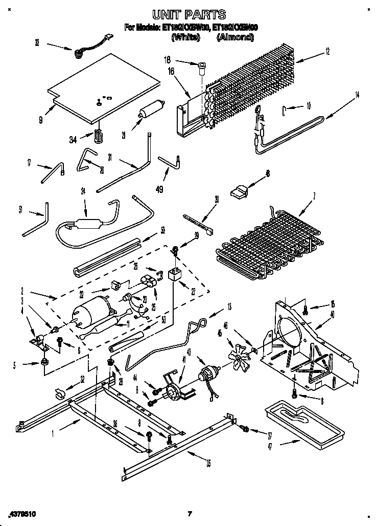 Whirlpool ET18GKXBN00 unit diagram