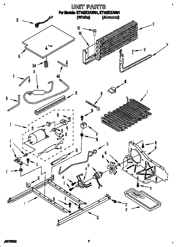 Whirlpool ET18ZKXAW01 unit diagram