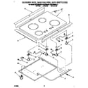 KitchenAid KGCT365ABL1 burner box, gas valves, and switches diagram