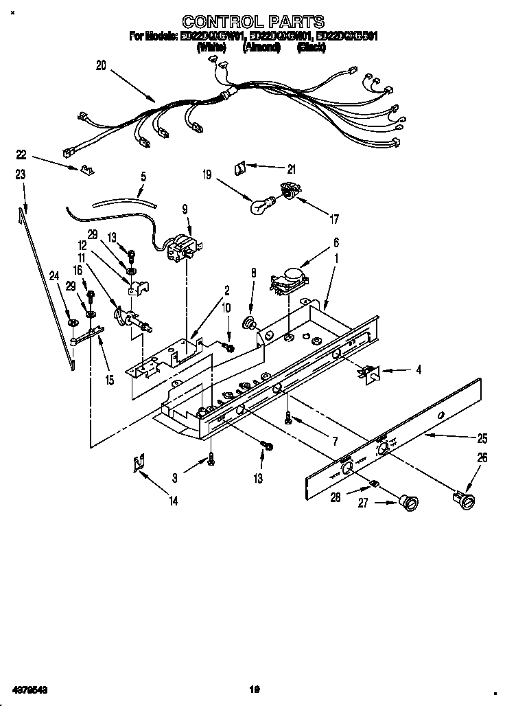Whirlpool ED22DQXBN01 control diagram