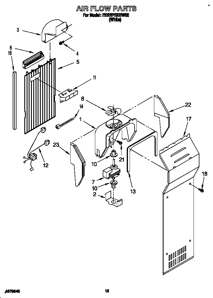 Whirlpool ED22PBXBW00 air flow diagram
