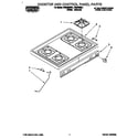 Roper FGS385BL1 cooktop and control diagram
