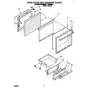 Roper FGS385BL1 oven door and drawer diagram